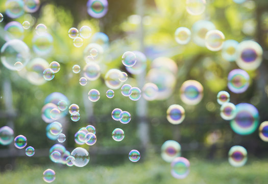 Rainbow bubbles.