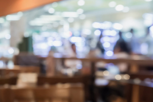 Customer in restaurant blur background