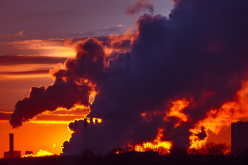 Pipe smoke cityscape