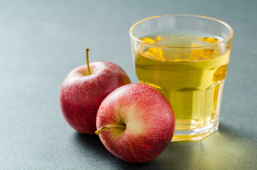 Red apple fruit and cider,eating healthy