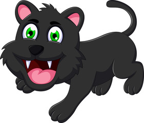 cute black cat cartoon