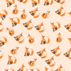 vector illustration of a cute fox
