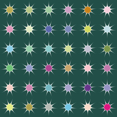 Background of repeating geometric stars. Spectrum geometric back