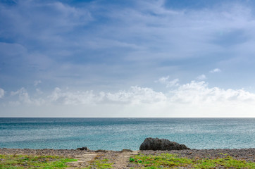 Panorama view of the image taken from Malmok Beach