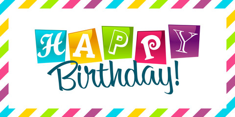 Happy Birthday Banner Greeting Card