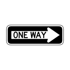 Vector One Way Sign Icon