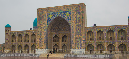 Madrasah Tilla-Kari on Registan square, Samarkand, Uzbekistan
