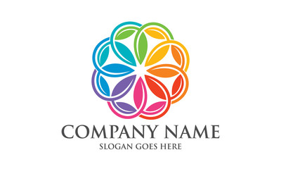 Colorful Elegant Abstract Circular Logo Image Vector