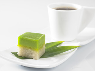 malay pandan custard cake
