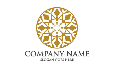 Elegant Abstract Circular Logo Image Vector