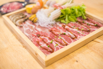 Pork slide for Shabu Shabu