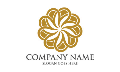 Elegant Abstract Circular Logo Image Vector