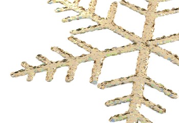 Toy snowflake - isolated on white 3d illustration