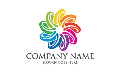Colorful Elegant Abstract Circular Logo Image Vector