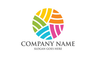 Colorful Elegant Abstract Circular Logo Image Vector