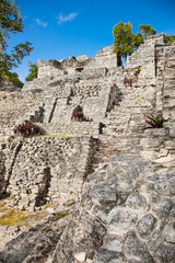 Ruins of the ancient Mayan city of Kinichna, Mexico