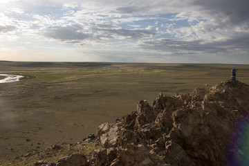 Fluss durch die Wüste Gobi