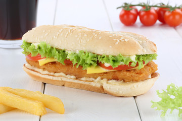 Chickenburger Chicken Hühnchen Burger Hamburger Menu Menü Menu