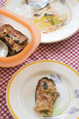 stuffed eggplants at end meal