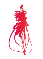 Fashion girl sketch hand drawn , stylized silhouettes isolated. Vector fashion illustration.                   
