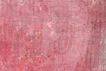 Red wall textures imitated by acrylic on canvas. Rough background.
