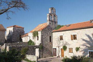 Fototapeta na wymiar The oldest church of Santa Maria in Punta. Budva
