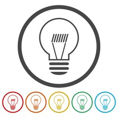 Lightbulb icons set 