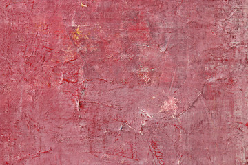 Red wall textures imitated by acrylic on canvas. Rough background.