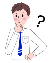 スーツ　男性　疑問