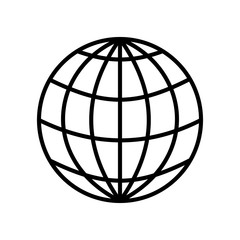 Global sphere icon illustration graphic design isolated on white background 
