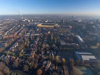 Aerial view of Wolverhampton, UK.