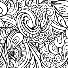 Fantasy decorative ornamental seamless pattern