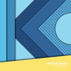 Vector material design background. Abstract creative concept layout template. For web and mobile app, paper art illustration design. style blank, poster, booklet. Motion wallpaper element. Flat ui