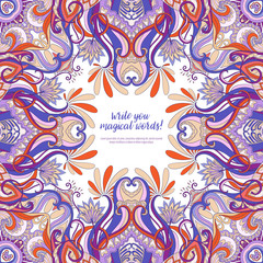 Antique greeting cards with space for text, invitation with orna