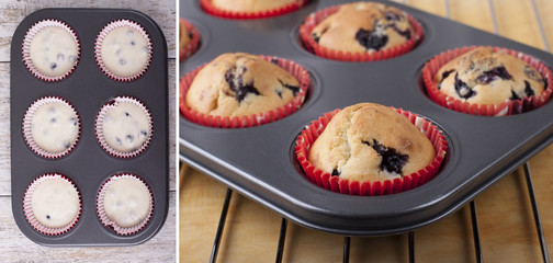  Muffins with blueberries