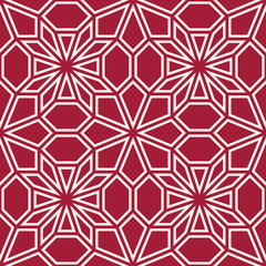 Abstract geometric red deco art pillow mosaic pattern