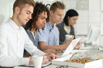 Businesspeople working in ofiice