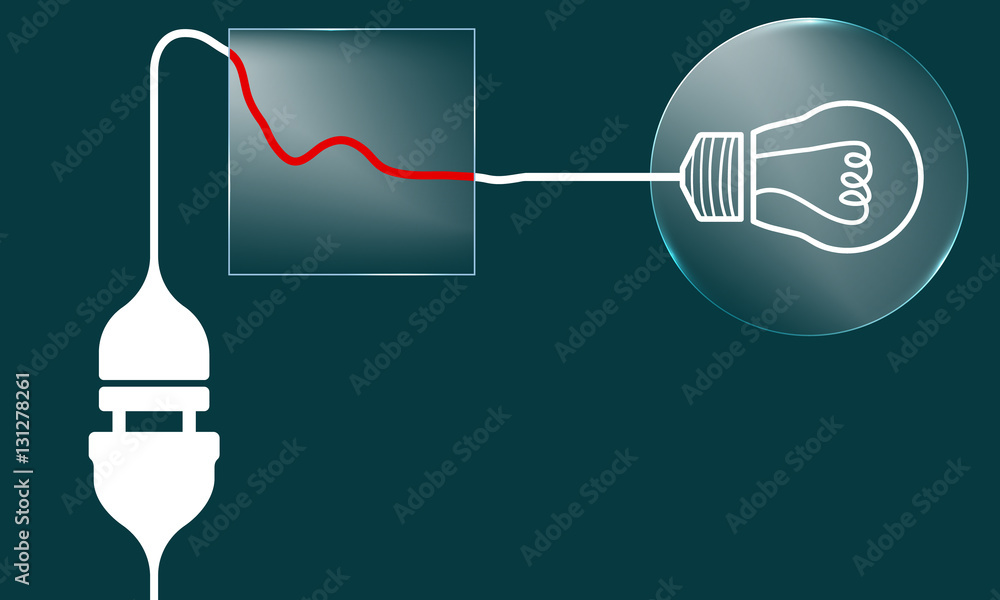 Poster vector glass transparency objects with idea symbol