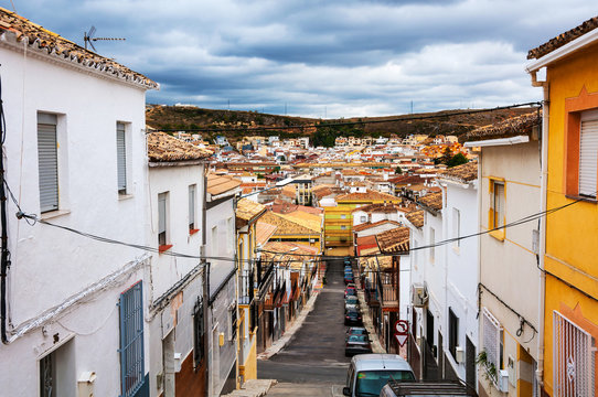 Andalusia, Spain. Streets of small town Alcala la Real