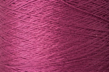 Lilac Crochet Yarn Threads close-up shot background texture
