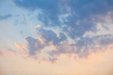 clouds on the morning sky