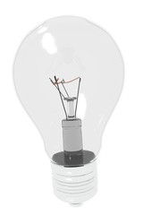 Bulb on white background