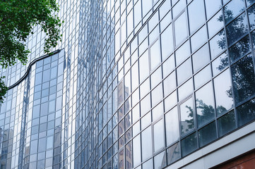 Plakat multi-storey office building glass