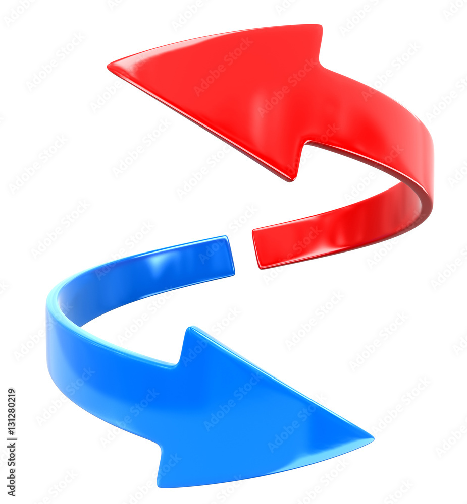 Poster two arrows. image with clipping path