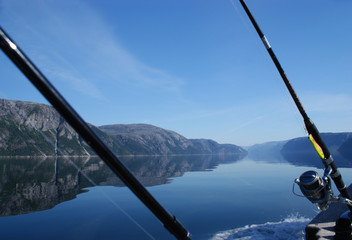 Angeln im Fjord