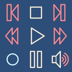 Media player web icons