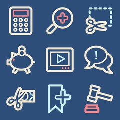 Shopping mobile icons, e-commerce infographics symbols.