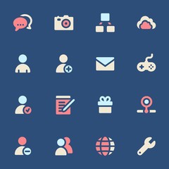 Social media mobile icons, infographics symbols.