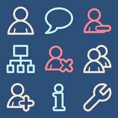 Social media mobile icons, infographics symbols.