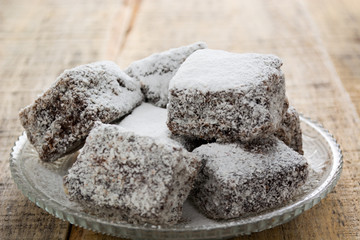 Chocolate cakes with coconut flour